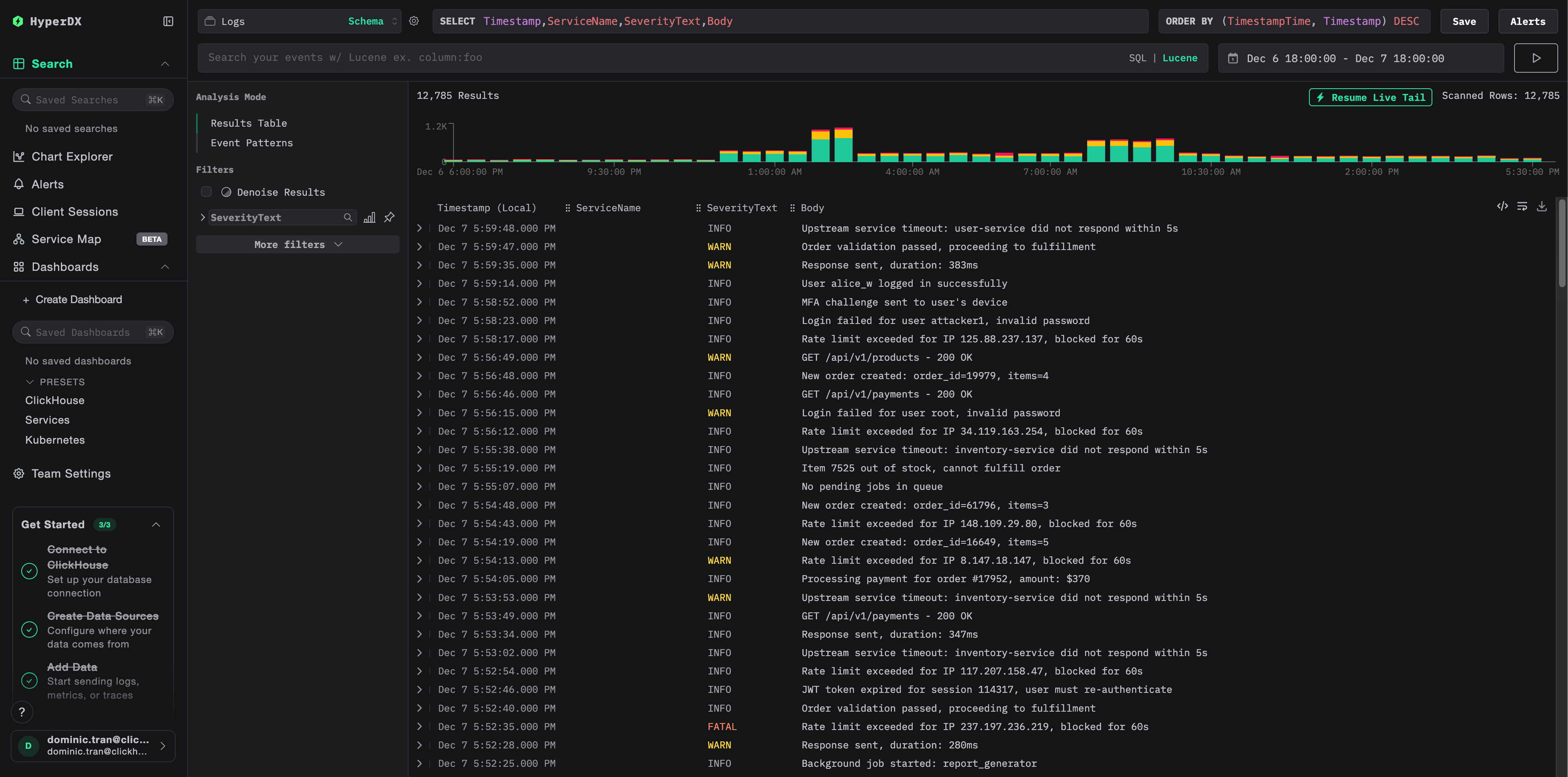 Demo search view