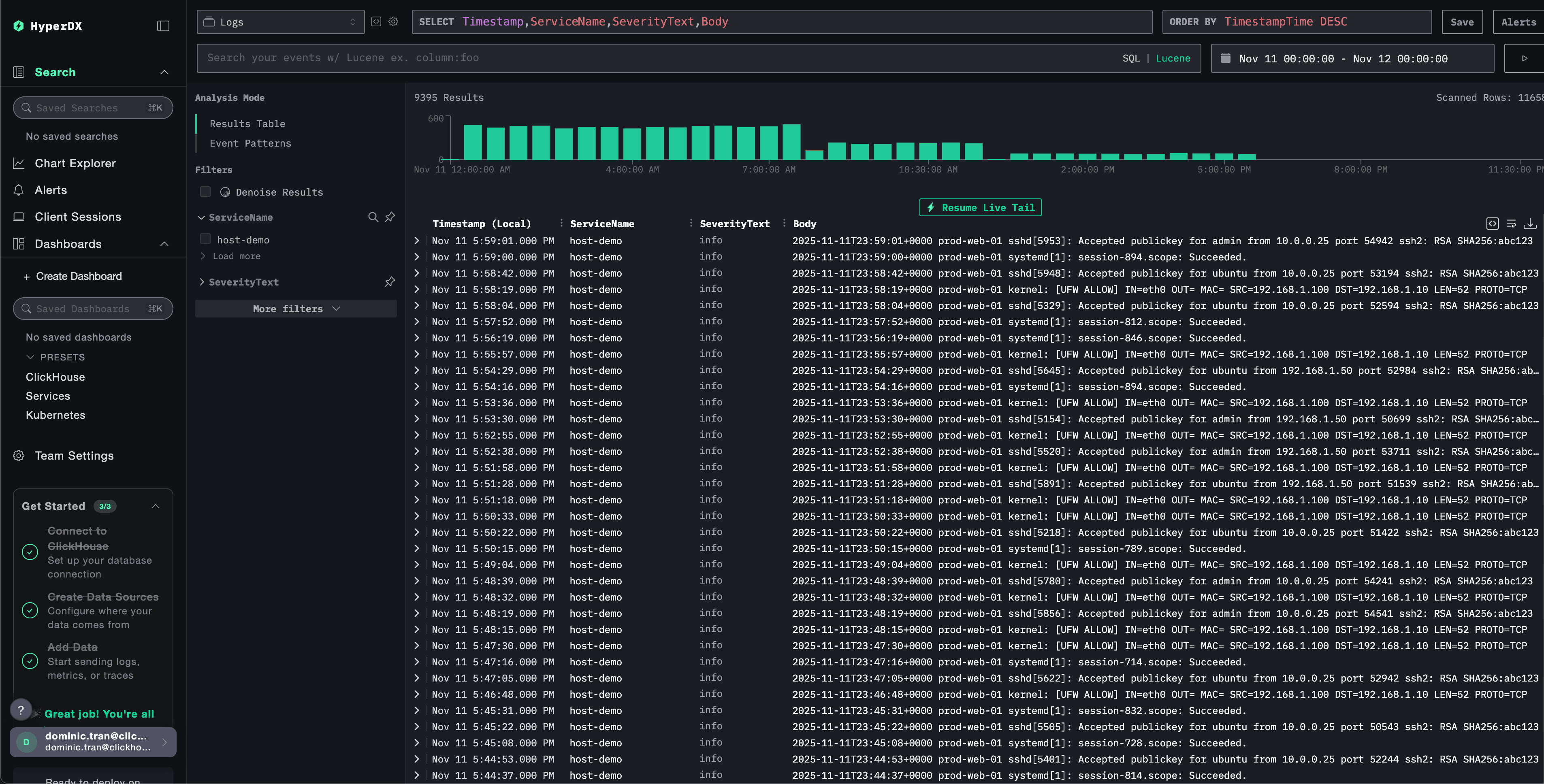 Search view