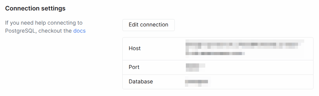 Connection settings -> Edit Connection