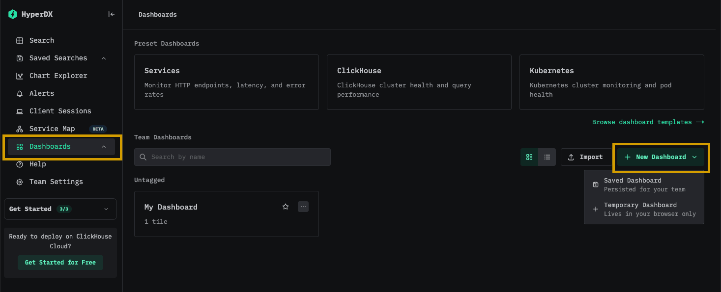 Create Dashboard