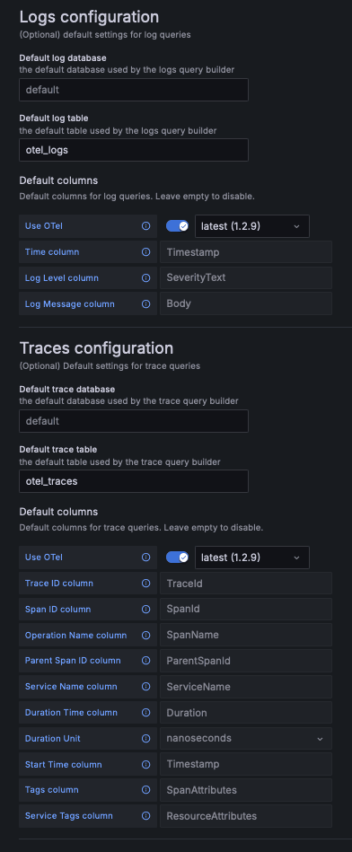 Connector config